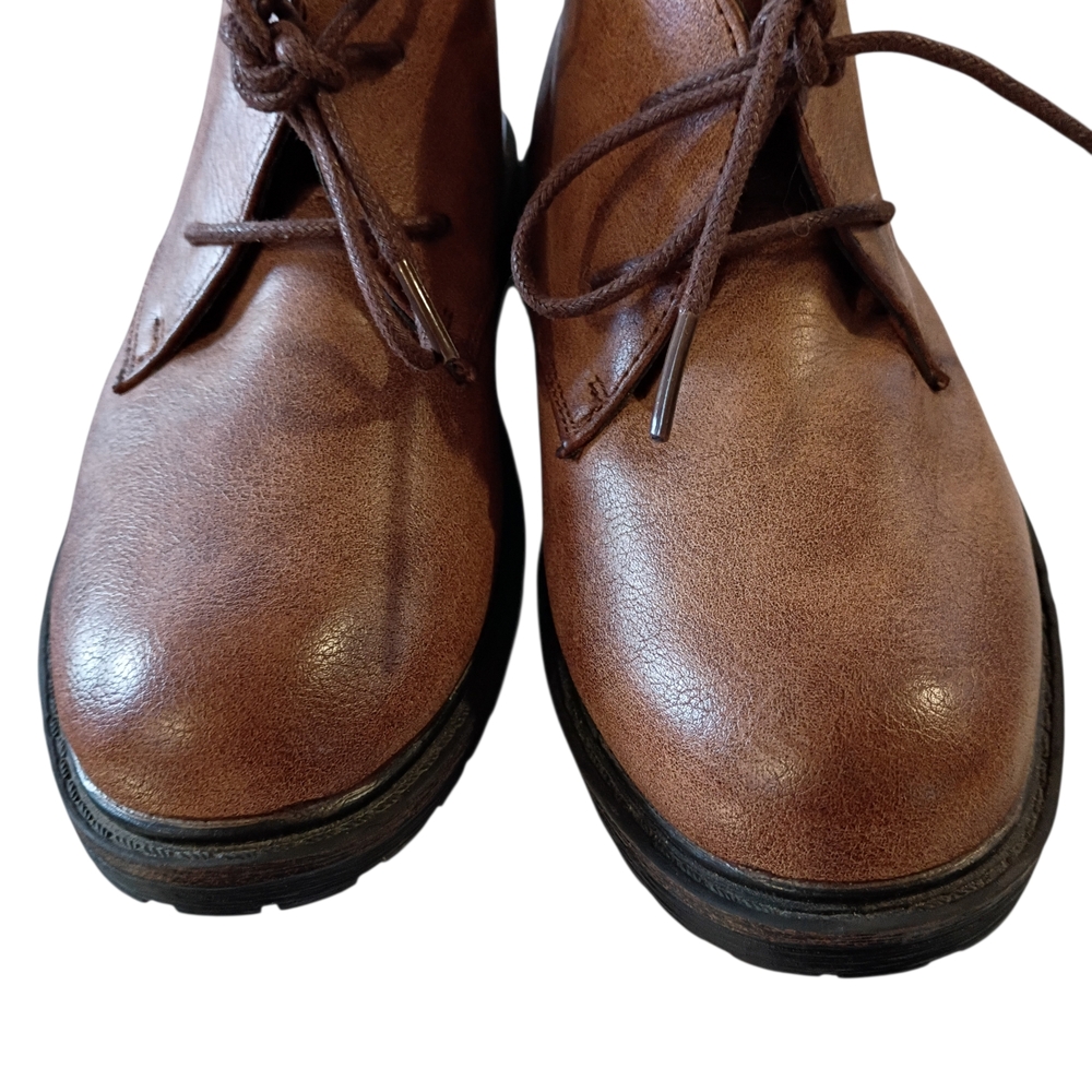 EUC Xray Chukka Faux Brown Ankle Boots Lace‎ Up Manmade Round Toe Boy's Size 13 - Picture 7 of 9
